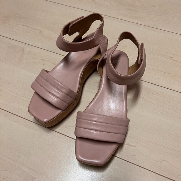 Franco Sarto Quilted Platform Sandals Nude Blush Pink Colour Sz 8 - Picture 1 of 13